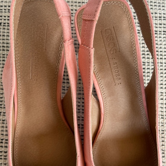 ASOS Sling back pumps pink blush size 6 - Picture 3 of 10